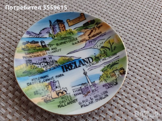 декоративна чинийка Ирландия, снимка 1 - Декорация за дома - 39559626