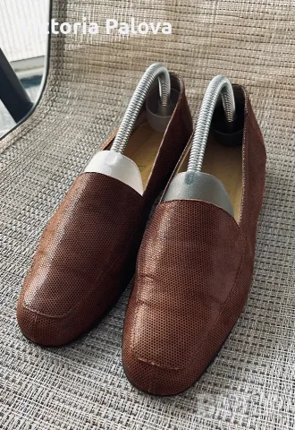 Уникални италиански Vintage лоуфъри RRARO (Vero Cuoio) om естествена екзотична кожа.Размер 39