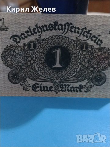 Рядка банкнота една марка 1920 година Германия с червен печат за колекция - 18854, снимка 6 - Нумизматика и бонистика - 31186585