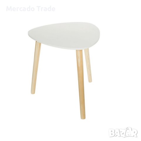 Декоративна помощна маса Mercado Trade, Триъгълна, Бяла, снимка 3 - Маси - 42812079