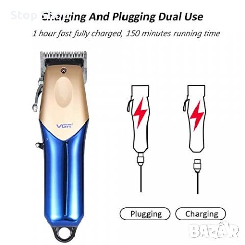 VGR V-162 Тример за коса, брада, акумулаторна електрическа машинка за подстригване за мъже, снимка 6 - Машинки за подстригване - 37958253