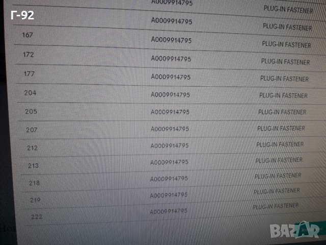 A0009914140**NEU**MERCEDES-BENZ**ЩИПКИ ЗАКРЕПВАЩИ ПРЕДНИ ПОДКАЛНИЦИ **, снимка 5 - Части - 38346027