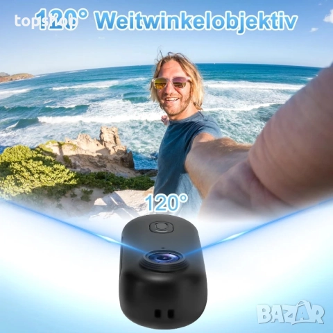 Lottsall D113A-Z1 мини екшън камера - 4K 64GB камера с 30M водоустойчивост, Hands-Free POS..., снимка 3 - Камери - 51615222