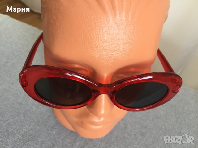 Нови Дамски Слънчеви Очила Червени Черни Прозрачни Кръгли Ретро Модел Модерни , снимка 8 - Слънчеви и диоптрични очила - 44448902