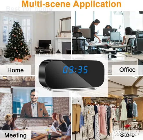 Шпионска камера- часовник от TANGMI 2.4G и 5G WiFi и TUYA, снимка 7 - Комплекти за видеонаблюдение - 49230080