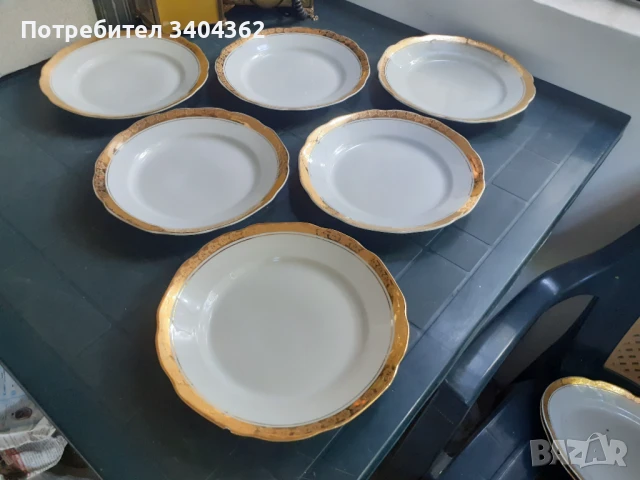 Български порцелан Китка Нови Пазар големи чинии 6 бр.