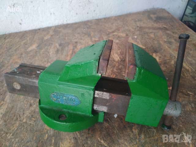 Паралелно алуминиево менгеме с наковалня WABCO  Ширина на челюсттите 120 mm Сваляеми челюсти.  Внос 