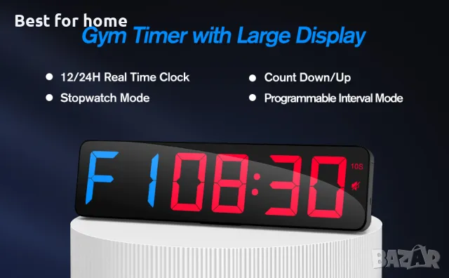 Голям таймер за табата, групови занимания,фитнес Gym Timer ANJANK, снимка 7 - Фитнес уреди - 48743098