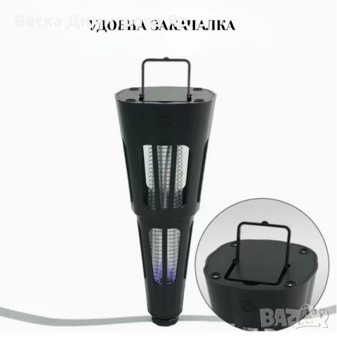 LED UV Капан за насекоми с USB зареждане – 2-в-1 Вентилатор за защита на храната, снимка 4 - Други стоки за дома - 52754157