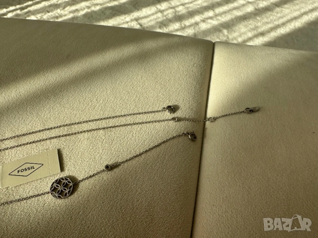 Fossil , сребърни колие и гривна “ цветето на живота”, снимка 8 - Бижутерийни комплекти - 52107556