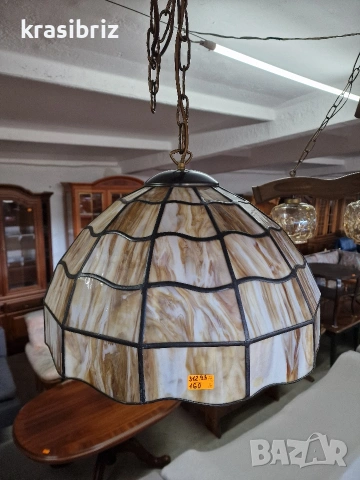 Абажур/Тифани/-внос от Германия!, снимка 2 - Лампи за таван - 54342911