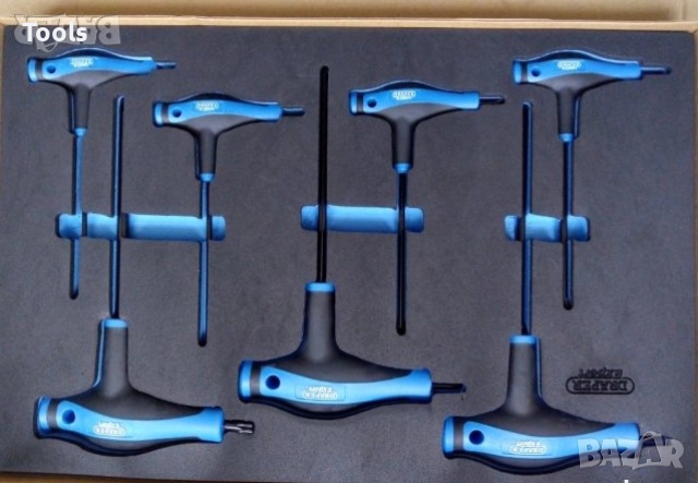 draper expert отвертки с дръжка ъглови ключове звезда 7 броя комплект хром ванадий, снимка 2 - Други инструменти - 52889832