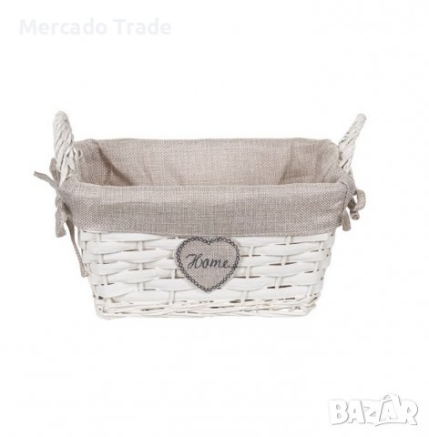 Декоративна кошница Mercado Trade, За съхранение, Бял, снимка 2 - Декорация за дома - 39427248