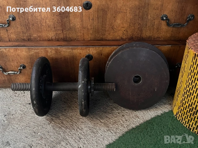 Професионална винтова щанга с чугунени дискове – 30 кг. , снимка 3 - Фитнес уреди - 53154457
