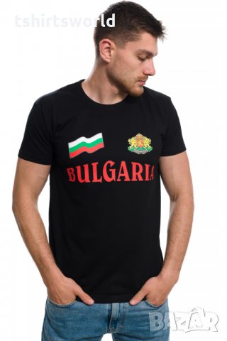 Нова мъжка тениска с трансферен печат България, знаме и герб, снимка 5 - Тениски - 29889449