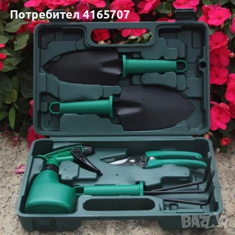 Комплект градински инструменти 5 в 1 с куфар – всичко необходимо за засаждане и поддръжка, снимка 8 - Други - 53045523