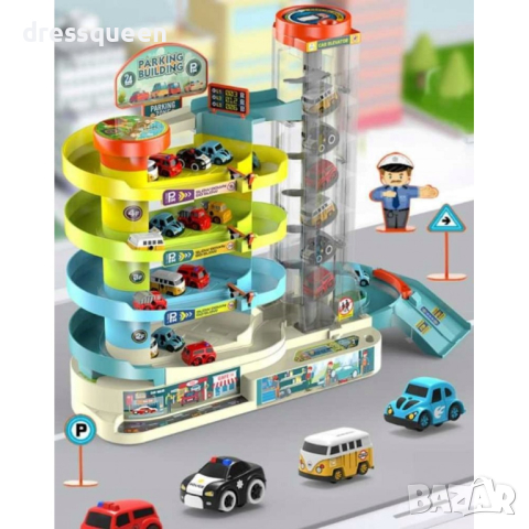 4152 Детска играчка писта на 5 нива с електрически асансьор и 6бр. колички, снимка 4 - Коли, камиони, мотори, писти - 44597495