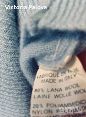 Небесносин пуловер/блуза Италия, снимка 2 - Блузи с дълъг ръкав и пуловери - 44457701