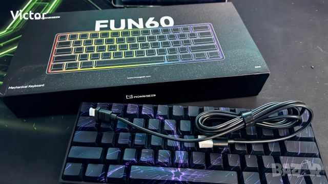 MONSGEEK Akko FUN60 Max безжична механична hall effect клавиатура, снимка 4 - Клавиатури и мишки - 52544197