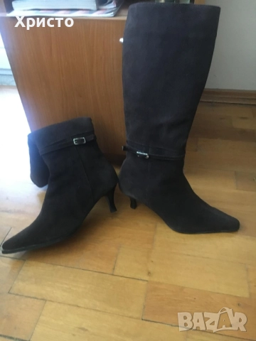 Дамски велурени ботуши 