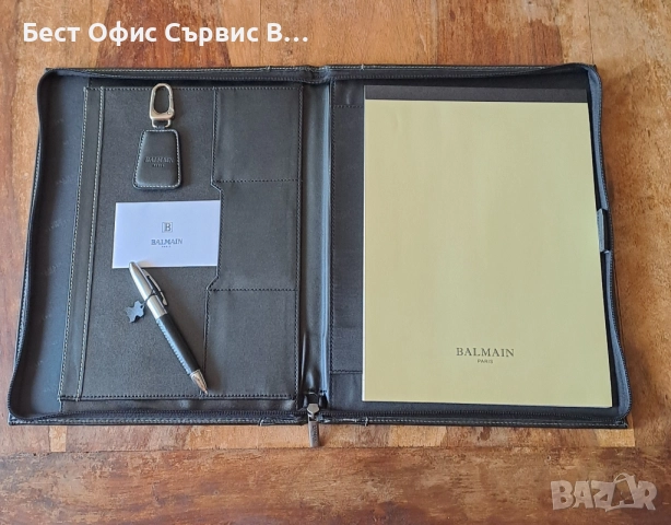 химикалка, органайзер и ключодържател кожени Balmain Paris комплект, снимка 4 - Ученически пособия, канцеларски материали - 52168298