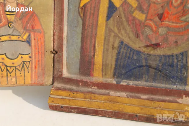 Българска икона триптих, снимка 7 - Икони - 47902956