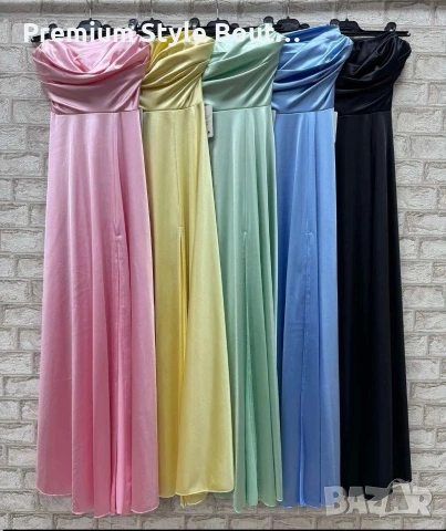 дълги сатенени рокли , снимка 2 - Рокли - 54003062