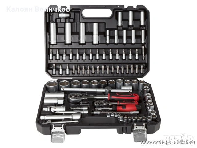 Гедоре 94 части - комплект от тресчотки и вложки PARKSIDE, снимка 2 - Гедорета - 53939331