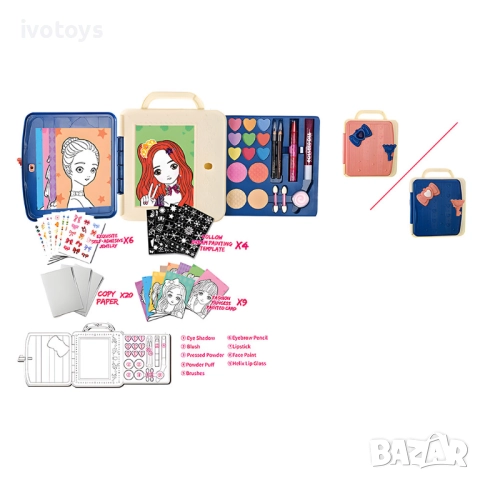 Детски комплект гримове Млад стилист - Код 5620, снимка 2 - Играчки за стая - 52481794