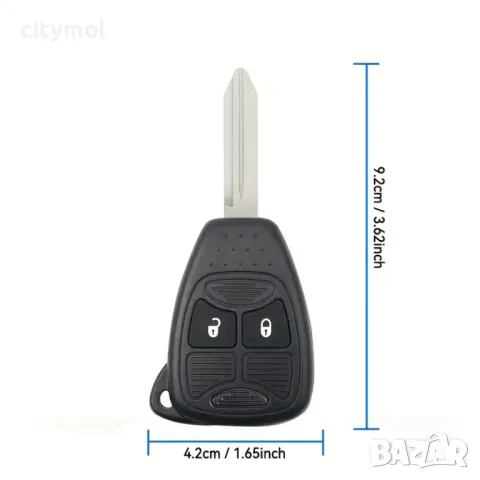 Кутийка за ключ с 2 бутона за CHRYSLER Aspen, DODGE RAM Caravan, и JEEP Cherokee, снимка 4 - Аксесоари и консумативи - 50025413
