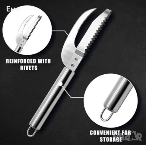 Професионален уред за почистване на риба и рибени люспи, снимка 9 - Аксесоари за кухня - 48556705