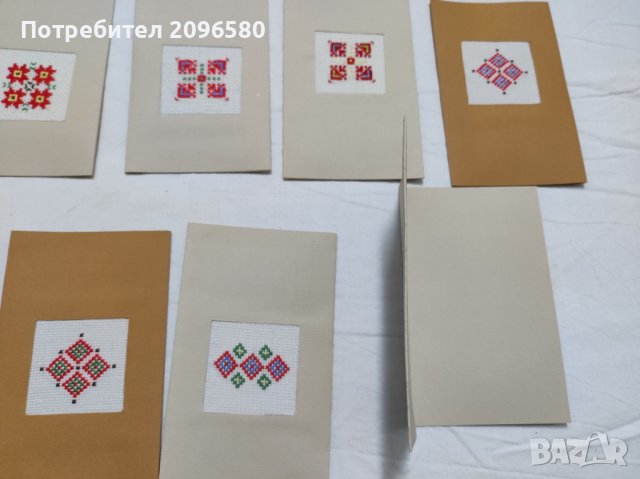 Ръчно Бродирани Картички, снимка 4 - Гоблени - 42917932
