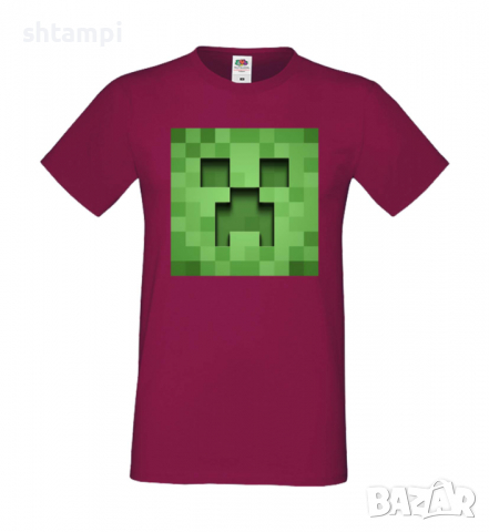 Мъжка тениска Creeper Face 3,майнкрафт,Minecraft,Игра,Забавление,подарък,Изненада,Рожден Ден., снимка 5 - Тениски - 36492795