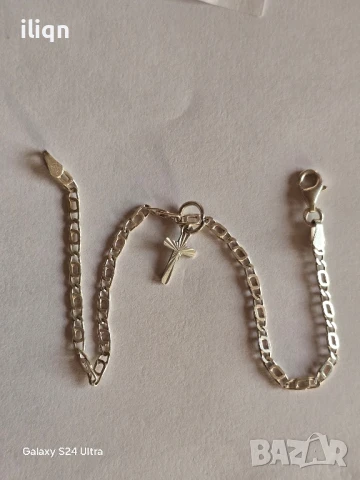 Сребърна гривна. 19см. Цена 22,99лв. За Севлиево безплатна доставка., снимка 3 - Колиета, медальони, синджири - 50799472