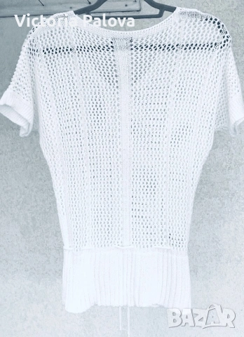 Ажурна плетена блуза/топ CROCHET , снимка 9 - Корсети, бюстиета, топове - 54275233