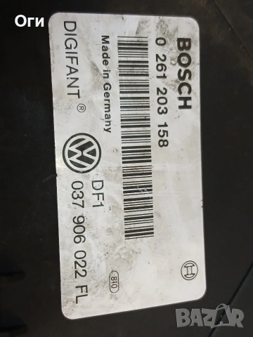 Компютър за Фолксваген Пасат В3 2.0 115к.с. 0 261 203 158 / 037 906 022 FL, снимка 2 - Части - 54100289