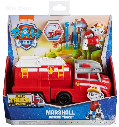 Paw Patrol Marshall Big Truck Pups - голяма пожарна кола Маршал Rescue Truck / ORIGINAL