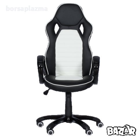 Геймърски стол Carmen 7502 - бял-черен ПРОМО, снимка 4 - Столове - 39166133