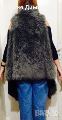 Асиметричен красив елек от изкуствен косъм, снимка 10 - Елеци - 38967509