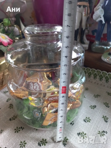 Бисквитиера от Йенско стъкло, снимка 4 - Прибори за хранене, готвене и сервиране - 54286482