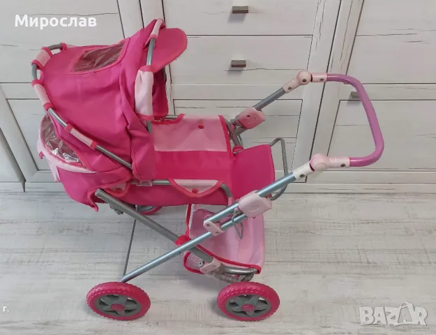 Детска сгъваема количка за кукли с подарък бебе