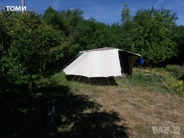 Палатка за 5 човека от импрегниран дишащ памук, снимка 3 - Палатки - 55798378