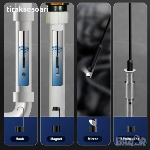 Безжичен WiFi Ендоскоп Камера за Телефон – 720p, 5м Кабел, Съвместим с iOS и Android, снимка 6 - Аксесоари и консумативи - 50210755