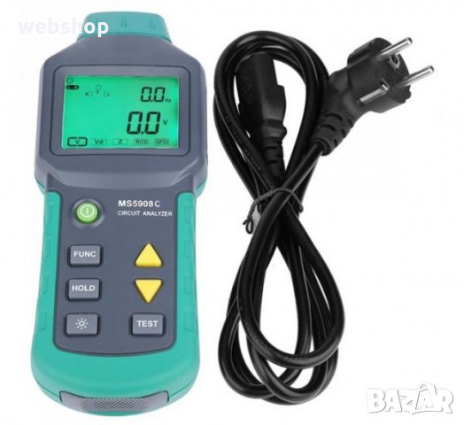 Тестер на захранващи мрежи MS5908C , анализатор на вериги, VAC, A, OHM, Hz, снимка 2 - Други инструменти - 33963530
