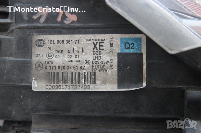 Ляв фар Bi-xenon Ксенон Mercedes SLK R171 ксенон A 171 820 37 61 KZ / A1718203761KZ / 1EL00836171, снимка 4 - Части - 29467027