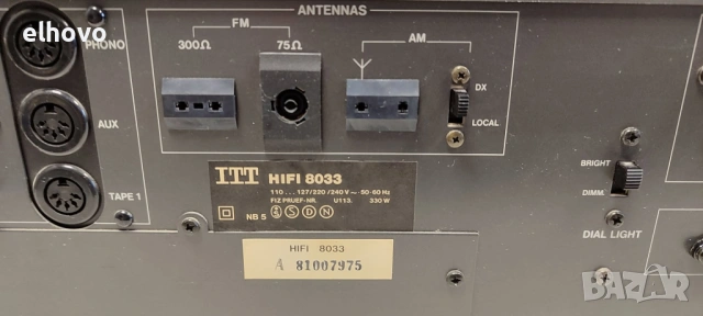 Ресивър и дек ITT HIFI 8033, 8021, снимка 8 - Ресийвъри, усилватели, смесителни пултове - 53093888