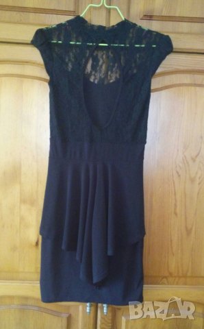 Мини черна рокля, снимка 2 - Рокли - 37730397