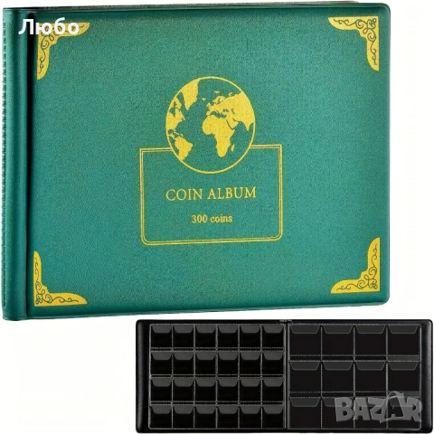 Чисто нов класьор / албум за монети – 300 джоба (30 мм и 38 мм), снимка 7 - Нумизматика и бонистика - 53357021