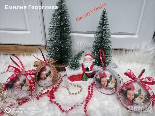 Коледни топки със снимки ♥️, снимка 14 - Коледни подаръци - 52621830