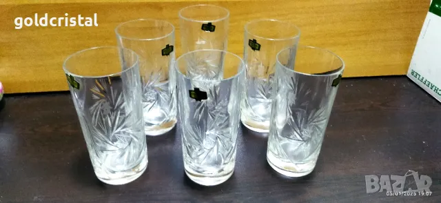 кристални чаши за вода , снимка 9 - Антикварни и старинни предмети - 48562806